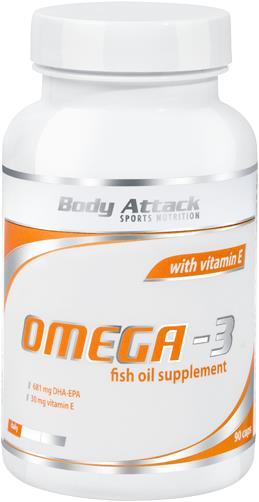 Actual product image Body Attack Omega 3 (90 Piece, Capsules)