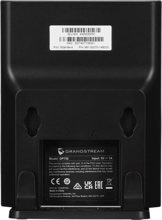 Actual product image Grandstream DP752 DECT IP base station