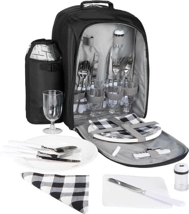 Actual product image Brubaker Picknickrucksack für 4 Personen inkl. Kühlfach + Iso-Flaschenhalter