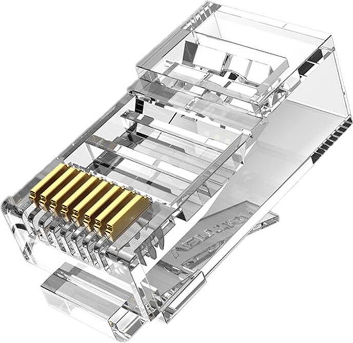 Actual product image Vention Modular RJ45 Cat.6 UTP Connector IDDR0-10 Transparent 10 pcs.