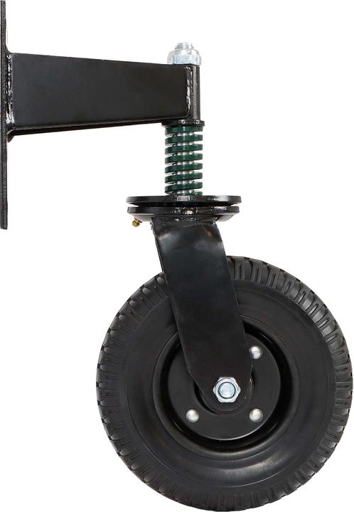 Actual product image Wiltec Spring Loaded Gate Wheel 200 mm 275 kg Castor Brake Jockey