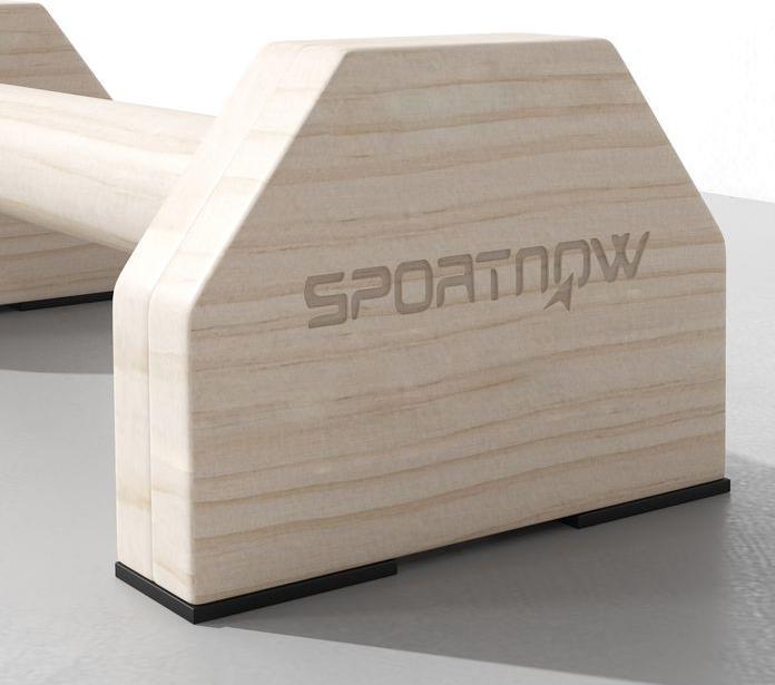 Produktbild Swisshandel24 Push Up Bars im 2er-Set, robust & rutschfest, bis 120 kg, Buchenholz, 30x13x10cm, Natur