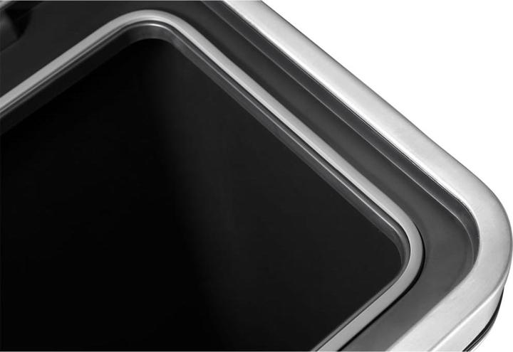 Produktbild EKO Treteimer X-Cube Tretmülleimer rechteckig Edelstahl 45 L mit extra breitem Pedal, gedämpftem De (45 l)