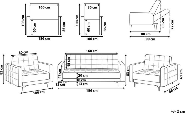 Actual product image Beliani Aberdeen (3-seater)