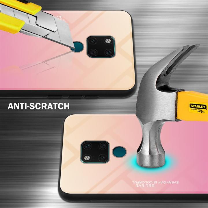 Produktbild Cadorabo TPU 2 Farben Glas Cover (Huawei Mate 20)