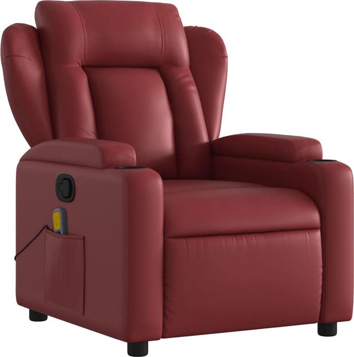 Produktbild VidaXL Massagesessel Weinrot Kunstleder,Farbe: Weinrot,Material