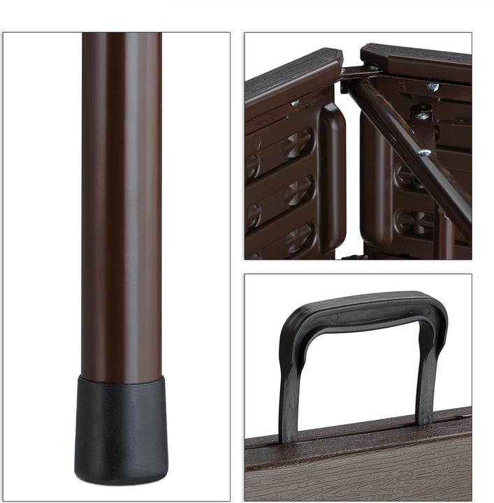 Image du produit Relaxdays Set banc pliable, brun