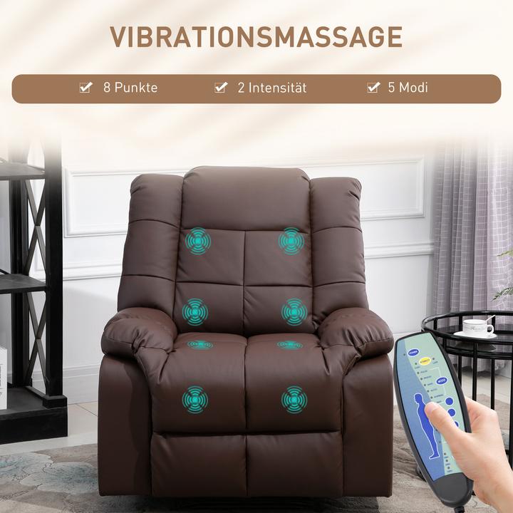 Immagine prodotto Homcom Sedia per massaggi con funzione reclinabile e telecomando