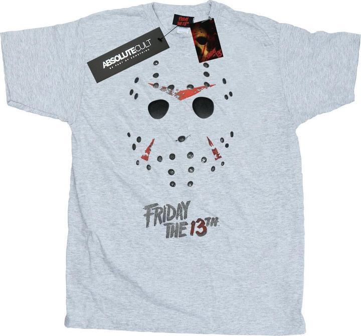 Actual product image Absolute Cult Mens Jason Hockey Mask T-Shirt (S)