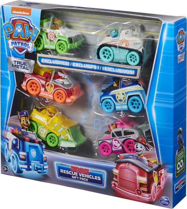Actual product image Paw Patrol PAW True Metal 6-Pack (Neon)