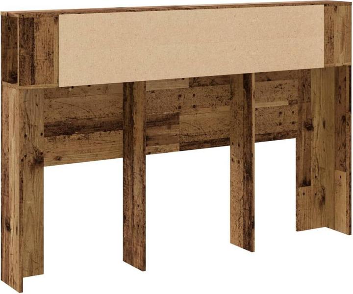 Image du produit VidaXL Tête de lit avec espace de rangement Étagère de tête de lit imitation vieux bois 160x18,5x103,5cm