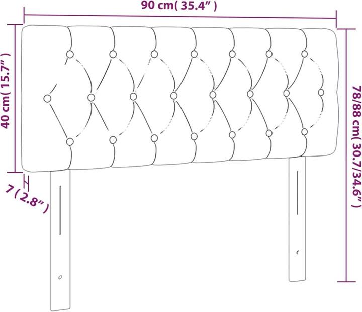 Actual product image VidaXL Poppy (90 x 7 x 78/88 cm)