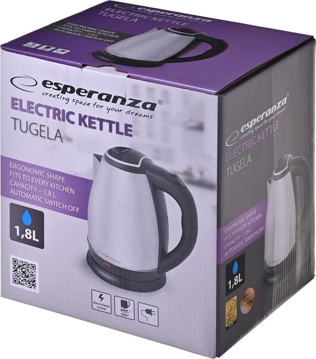 Produktbild Esperanza EKK104X Wasserkocher 1 8 L 2200 W Inox (1.80 l)