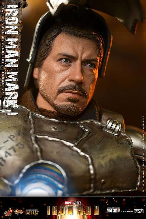 Actual product image Hot Toys Iron Man figurine Movie Masterpiece 1/6 Iron Man Mark I 30 cm