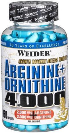 Immagine prodotto Weider Arginina + Ornitina 4000 (180 Pezzo/i, Pillole, 157 g)