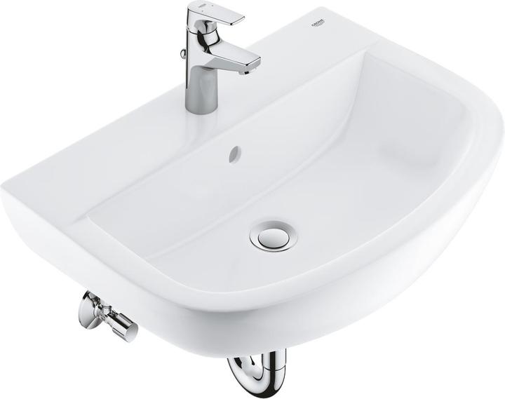 Grohe bau ceramic - wastafel 600 + wastafelkraan start flow met waste, alpine wit/chroom