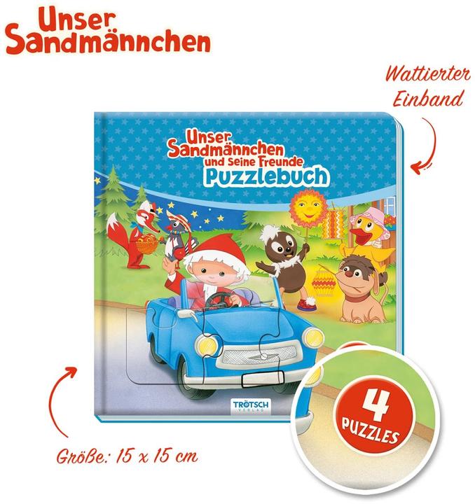 Immagine prodotto Unser Sandmännchen Puzzlebuch mit 4 Puzzle Sandmann (Tedesco, Trötsch Verlag GmbH & Co KG, 2020)