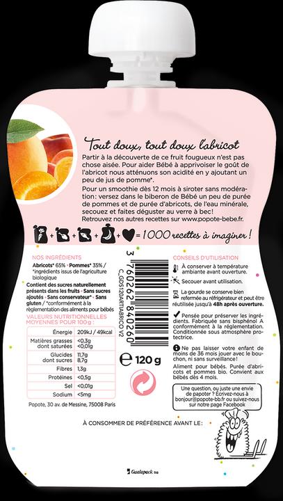 Immagine prodotto Popote Quetschie Aprikose BIO (120 g)