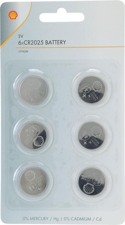Rainx Pile a bottone al litio CR2025, set da 6 (6 pz., CR2025)