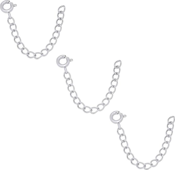 Candy Kettenverlängerung 3er Pack, 925 Sterling Silber (925 Sterling Silber)