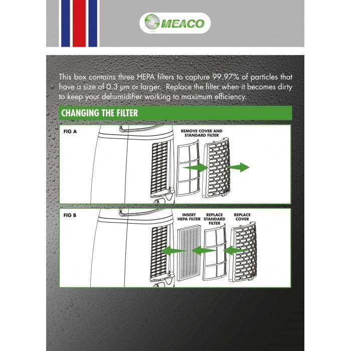 Image du produit Meaco Filtre HEPA 3-pack de 20L Low Energy (3 x)