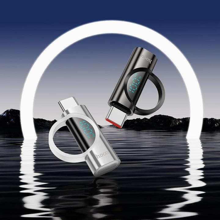 Immagine prodotto Hoco Cable adapter Type C (male) to Type C (female) with digital display 5A 100W UA32 silver