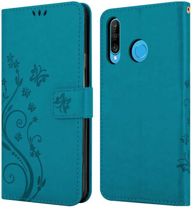 Image du produit Cadorabo Couverture du livre de fleurs (Huawei P30 Lite)