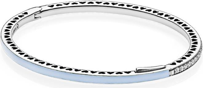 Pandora Radiant hearts bangle (17.50 cm, Silver)