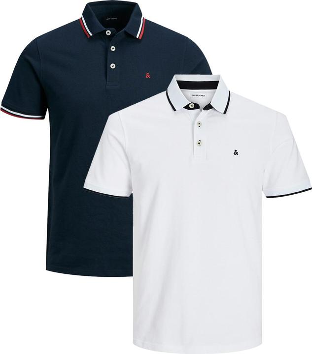 dark blue / white