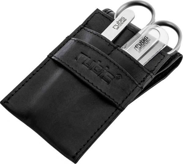 Actual product image Rubis Manicure set leather roller case 4 pieces, black