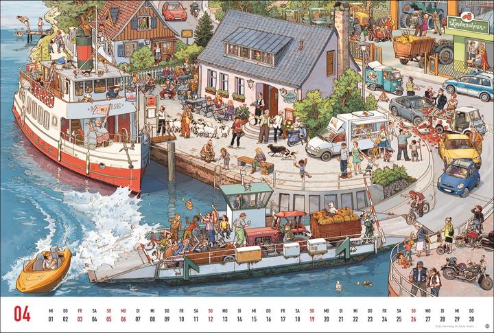 Produktbild Göbel & Knorr Wimmelbilder Edition Kalender 2026 (58 x 39 cm, Deutsch)