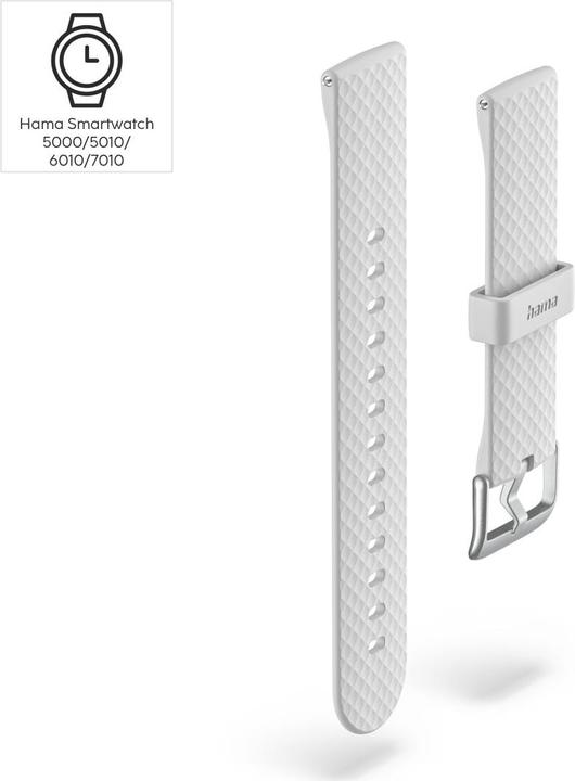 Produktbild Hama Armband zum Wechseln für Smartwatch 5010, Silikon, Grau (Silikon)