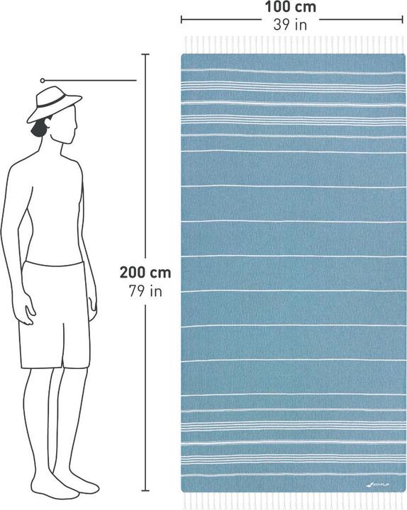 Image du produit Fit-Flip Hamamtuch Baumwolle Recycelt 100x200cm (100 x 200 cm)