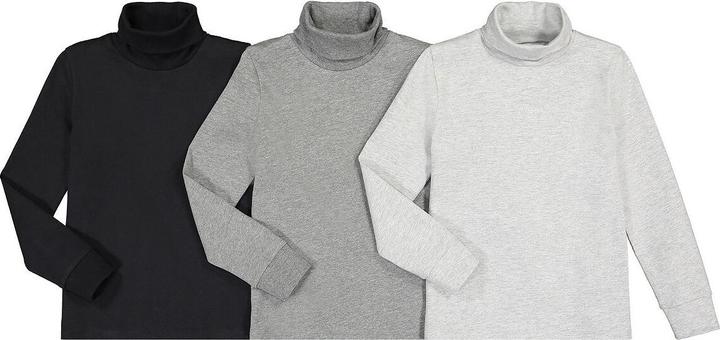 Noir + gris foncé + gris chiné