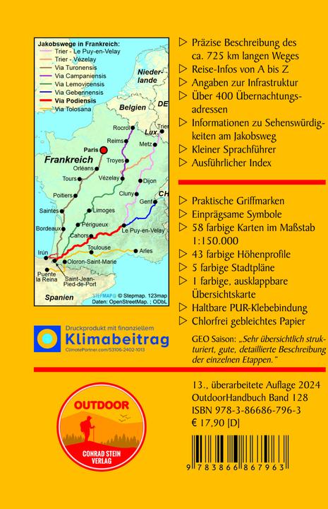 Image du produit Frankreich: Jakobsweg Via Podiensis (Allemand, Ange Hartmut, 2024)