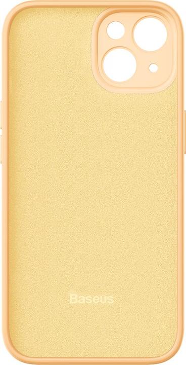 Actual product image Baseus Liquid Silica Gel Case for iPhone 14 Plus (sunglow)+ tempered glass + cleaning kit (Apple iPhone 14 Plus)
