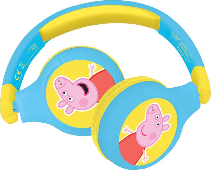 Actual product image Lexibook Peppa Wuz headphones for children, 2 in 1 Bluetooth and cable connection, foldable, volume limiter