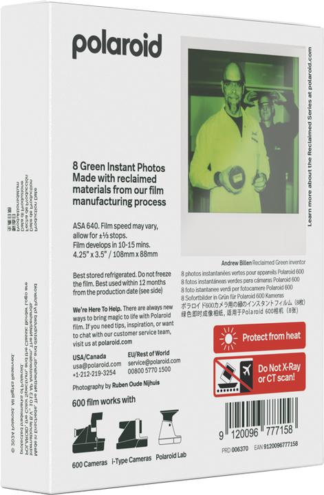 Actual product image Polaroid Colour Film 600 Reclaimed Series (Polaroid 600, OneStep+)