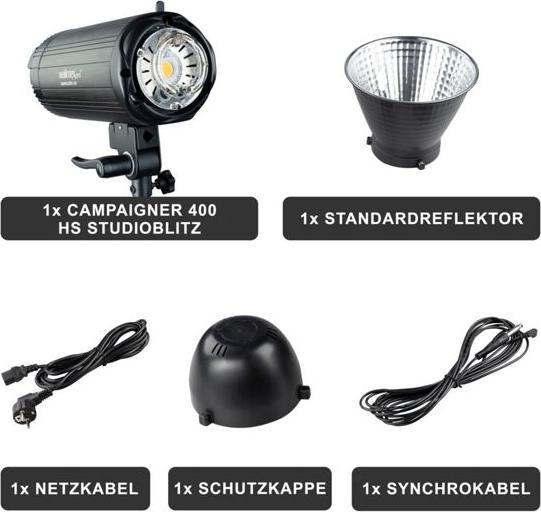 Actual product image Walimex pro Campaigner 400 HS studio flash (400 W, Flash head)