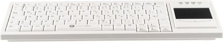 Actual product image Gett Cleantype Xtra Touch Keyboard with touchpad USB Colour white Layout DE (DE, Cable)