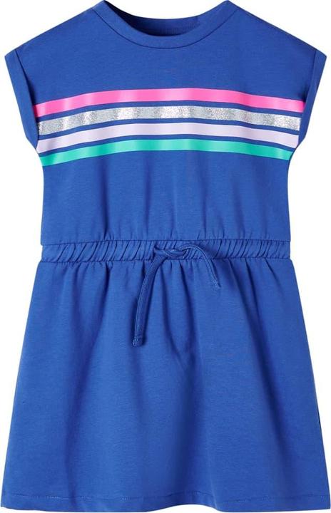 VidaXL Kinderkleid mit Kordelzug Kobaltblau 92,Material: 95 (92)