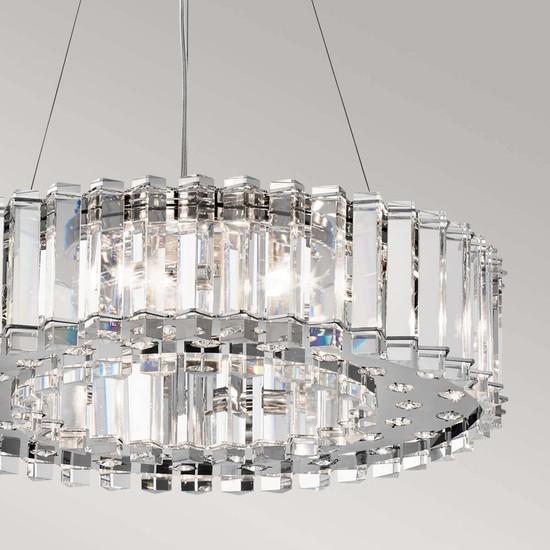 Produktbild Elstead Lighting Crystal Skye LED Kronleuchter G9 8-fach 14cm Chrom IP44 (53 cm)