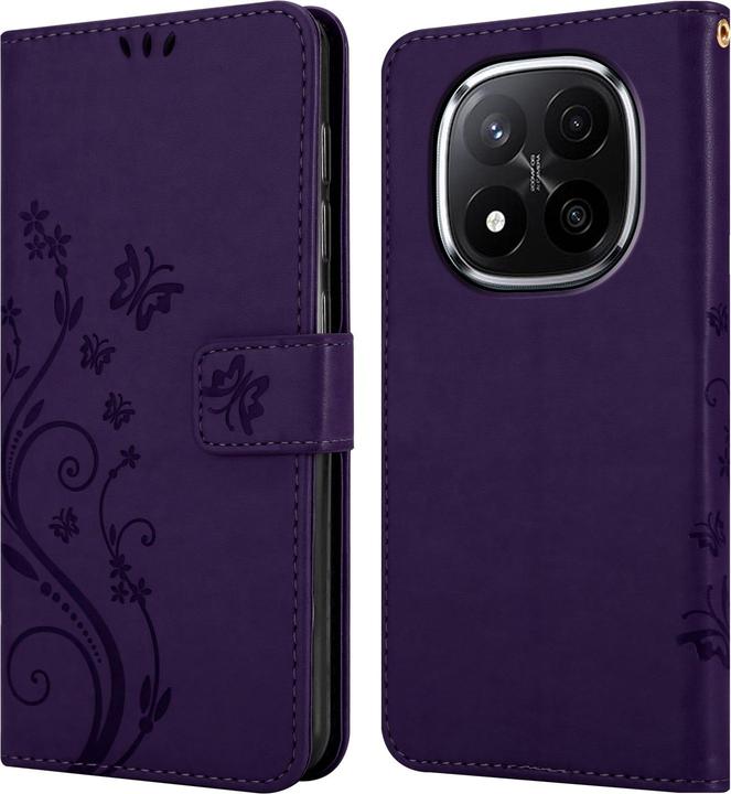Actual product image Cadorabo Case for Xiaomi RedMi Note 14 Pro Plus 5G Flower Book (Xiaomi Redmi Note 14 Pro 5G)
