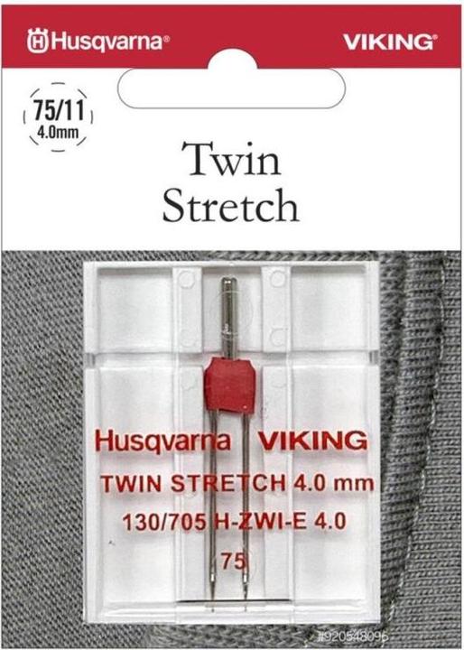 Actual product image Husqvarna Twin needle Stretch 75/11, width 4.0 mm