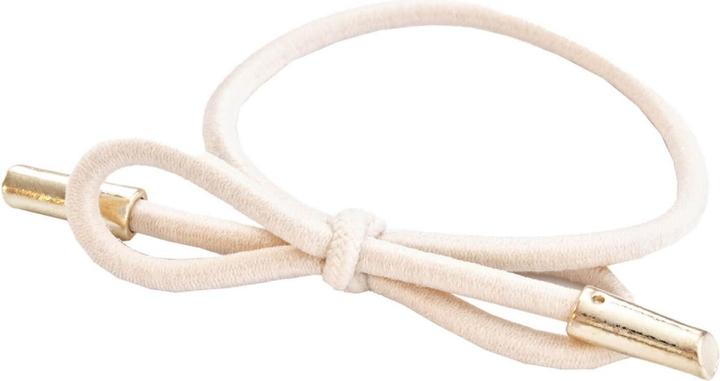 Produktbild Corinne World - Hair Tie Bow Metal Plain Cream (Haargummi)