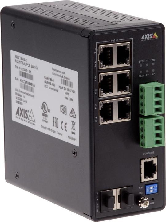 Actual product image Axis T8504-R 4 Port PoE++ Rugged Switch (4 Ports)