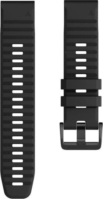 Immagine prodotto No Name Cinturino in silicone per Garmin Fenix 7X / 6X 26 mm nero (Silicone + metallo)