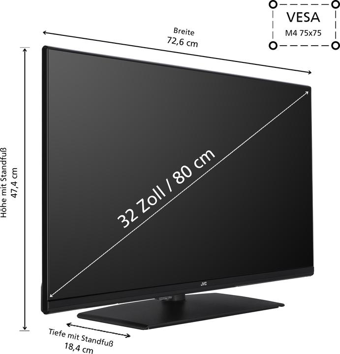 Actual product image JVC LT-32VF5355 LED-TV FHD SMART TIVO (32", LCD, Full HD, 2024)