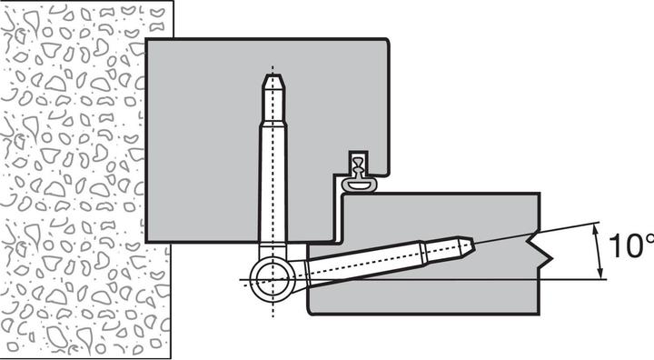 Produktbild SFS Türband 3-DIM 2-tlg. Bolzen 65 bzw.55mm,Tragkraft 120 kg,ø 20 mm,verzinkt silber