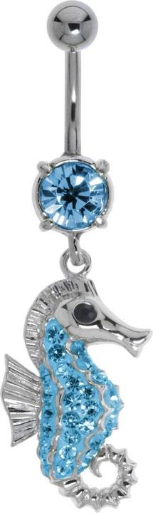 Image du produit Bijouteria Piercing nombril (Laiton rhodié, Acier chirurgical 316L, Cristallin)